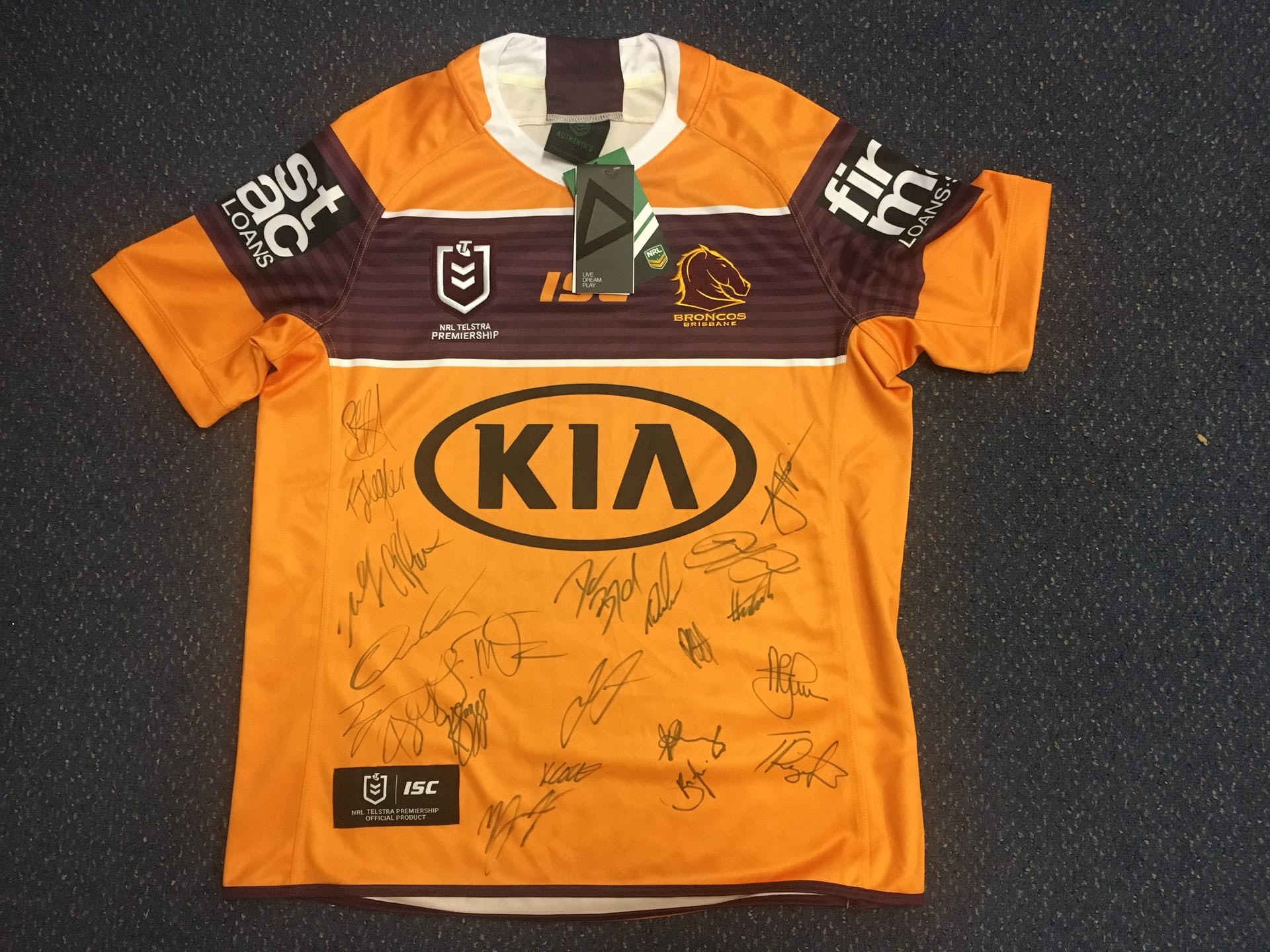 Brisbane Broncos 2023 Rugby League Team Signed Jersey